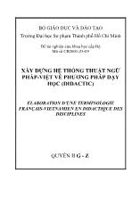 Đề tài Xây dựng hệ thống thuật ngữ Pháp-Việt về phương pháp dạy học (didactic)