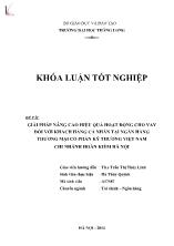 Khóa luận Giải pháp nâng cao hiệu quả hoạt động cho vay đối với khách hàng cá nhân tại Ngân hàng thương mại cổ phần kỹ thương Việt Nam chi nhánh hoàn kiếm Hà Nội