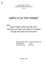 Khóa luận Hoàn thiện công tác kế toán nguyên vật liệu tại Công ty cổ phần cáp quang Việt Nam VINA-OFC