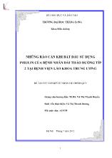 Khóa luận Những rào cản khi bắt đầu sử dụng insulin của bệnh nhân đái tháo đường típ 2 tại Bệnh viện Lão khoa Trung Ương