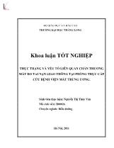 Khóa luận Thực trạng và yếu tố liên quan chấn thương mắt do tai nạn giao thông tại phòng trực cấp cứu Bệnh viện Mắt Trung Ương