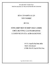 Khóa luận Tổng hợp một số hợp chất Amide chứa dị vòng 1,3,4-Oxadiazole là dẫn xuất của acid Salicylic