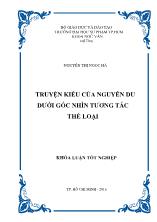 Khóa luận Truyện Kiều của nguyễn du dưới góc nhìn tương tác thể loại