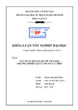 Khóa luận Xây dựng một số chủ đề tích hợp chương trình vật lý lớp 10 và 11 THPT