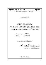 Luận án Chẩn đoán sớm và đánh giá kết quả điều trị tinh hoàn không xuống bìu