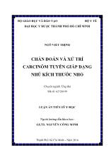 Luận án Chẩn đoán và xử trí carcinôm tuyến giáp dạng nhú kích thước nhỏ