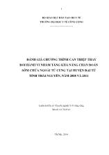 Luận án Đánh giá chương trình can thiệp thay đổi hành vi nhằm tăng khả năng chần đoán sớm chửa ngoài tử cung tại huyện Đại Từ tỉnh Thái Nguyên, năm 2008 và 2011