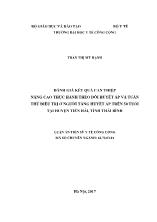 Luận án Đánh giá kết quả can thiệp nâng cao thực hành theo dõi huyết áp và tuân thủ điều trị ở người tăng huyết áp trên 50 tuổi tại huyện Tiền Hải, tỉnh Thái Bình