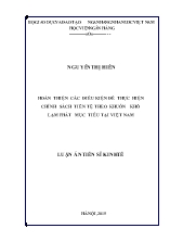 Luận án Hoàn thiện các điều kiện để thực hiện chính sách tiền tệ theo khuôn khổ lạm phát mục tiêu tại Việt Nam