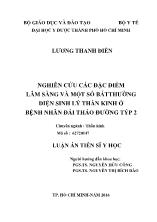 Luận án Nghiên cứu các đặc điểm lâm sàng và một số bất thường điện sinh lý thần kinh ở bệnh nhân đái tháo đường týp 2