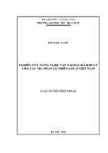 Luận án Nghiên cứu công nghệ vận tải đất đá hợp lý cho các mỏ than lộ thiên sâu ở Việt Nam