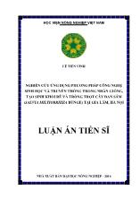 Luận án Nghiên cứu ứng dụng phương pháp công nghệ sinh học và truyền thống trong nhân giống, tạo sinh khối rễ và trồng trọt cây Đan sâm (Salvia miltiorrhiza Bunge) tại Gia Lâm Hà Nội