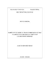 Luận án Nghiên cứu xác định các tham số nhiệt động lực học của động cơ tua bin phản lực trên cơ sở các kích thước hình học