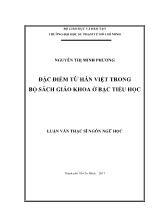 Luận văn Đặc điểm từ Hán Việt trong bộ sách giáo khoa ở bậc tiểu học