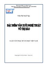 Luận văn Đặc điểm văn xuôi nghệ thuật Võ Thị Hảo