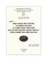 Luận văn Hiện trạng môi trường tự nhiên Côn Đảo các biện pháp tổng hợp bảo vệ môi trường trong thời kỳ công nghiệp hóa hiện đại hóa