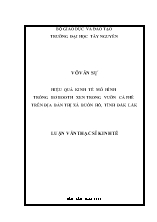 Luận văn Hiệu quả kinh tế mô hình trồng bơ booth xen trong vườn cà phê trên địa bàn thị xã Buôn Hồ, tỉnh Đắk Lắk