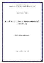 Luận văn K – lý thuyết của các không gian có độ cong hằng