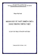 Luận văn Khảo sát từ ngữ thiên chúa giáo trong tiếng Việt