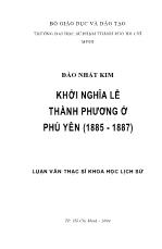 Luận văn Khởi nghĩa Lê Thành Phương ở Phú Yên (1885 - 1887)