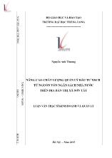 Luận văn Nâng cao chất lượng quản lý đầu tư XDCB từ nguồn vốn ngân sách Nhà Nước trên địa bàn thị xã Sơn Tây