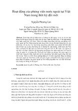 [Tóm tắt] Đề tài Hoạt động của phóng viên nước ngoài tại Việt Nam trong thời kỳ đổi mới