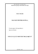 [Tóm tắt] Luận án Bảo mật BITSTREAM FPGA