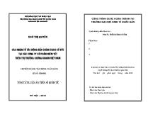 [Tóm tắt] Luận án Các nhân tố tác động đến chính sách cổ tức tại các công ty cổ phần niêm yết trên thị trường chứng khoán Việt Nam