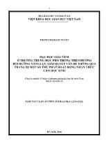 [Tóm tắt] Luận án Dạy học giải tích ở trường trung học phổ thông theo hướng bồi dưỡng năng lực giải quyết vấn đề thông qua trang bị một số thủ pháp hoạt động nhận thức cho học sinh