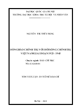 [Tóm tắt] Luận án Dòng báo chính trị với đời sống chính trị Việt Nam giai đoạn 1925 - 1945