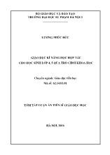 [Tóm tắt] Luận án Giáo dục kĩ năng học hợp tác cho học sinh lớp 4, 5 qua trò chơi khoa học