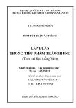 [Tóm tắt] Luận án Lâp luân trong tiểu phẩm trào phúng (trên cứ liệu tiếng Việt)