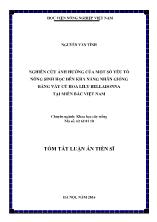 [Tóm tắt] Luận án Nghiên cứu ảnh hưởng của một số yếu tố nông sinh học đến khả năng nhân giống bằng vảy củ hoa lily Belladonna tại miền bắc Việt Nam