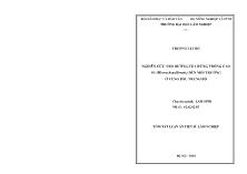 [Tóm tắt] Luận án Nghiên cứu ảnh hưởng của rừng trồng cao su (Hevea brasiliensis) đến môi trường ở vùng Bắc Trung Bộ