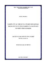 [Tóm tắt] Luận án Nghiên cứu sự thích ứng với biến đổi khí hậu trong sản xuất nông nghiệp của người dân ven biển tỉnh Nam Định