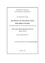 Luận án Hệ thống câu hỏi trong sách giáo khoa văn học (bậc phổ thông trung học – phần tác phẩm văn học Việt Nam)