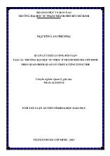 [Tóm tắt] Luận án Quản lý chất lượng đào tạo tại các trường đại học tư thục ở thành phố Hồ Chí Minh theo quan điểm quản lý chất lượng tổng thể