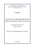 [Tóm tắt] Luận án Quản lý đào tạo theo học chế tín chỉ trong các trường cao đẳng ở Việt Nam