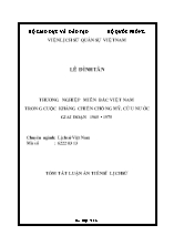 [Tóm tắt] Luận án Thương nghiệp miền bắc Việt Nam trong cuộc kháng chiến chống Mỹ, cứu nước giai đoạn 1965 - 1975