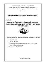 Chuyên đề Xu hướng ứng dụng công nghệ sinh học trong sản xuất hợp chất thứ cấp – saponin từ nhân sâm