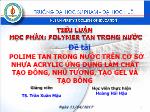 Đề tài Polime tan trong nước trên cơ sở nhựa acrylic ứng dụng làm chất tạo đông, nhũ tương, tạo gel và tạo bông