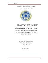 Đề tài Quần thể di tích đền trần, xã tiến đức, huyện hưng hà với sự phát triển du lịch văn hóa tỉnh Thái Bình