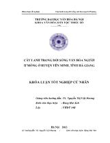 Khóa luận Cây lanh trong đời sống văn hóa người H’mông ở huyện Yên minh, tỉnh Hà Giang