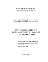 Khóa luận Công tác quản lý đền sóc huyện Sóc sơn, thành phố Hà nội (từ năm 2010 đến nay)