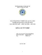 Khóa luận Giải pháp phát triển du lịch làng nghề khảm trai chuôn ngọ xã Chuyên mỹ – Phú xuyên – Hà Nội