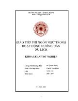 Khóa luận Giao tiếp phi ngôn ngữ trong hoạt động hướng dẫn du lịch