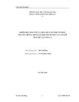 Khóa luận Khôi phục bảo tồn và phát huy giá trị văn hoá truyền thống trong lễ hội xên mường của người thái đen tại Sơn La