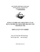 Khóa luận Nâng cao hiệu quả khai thác và sử dụng xe điện du lịch trên địa bàn nội thành Hà Nội