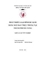 Khóa luận Phát triển loại hình du lịch bằng máy bay trực thăng tại ành phố Đà Nẵng