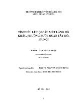 Khóa luận Tìm hiểu lễ hội cầu mát làng Hồ khẩu, Phường bưởi, quận Tây hồ, Hà Nội